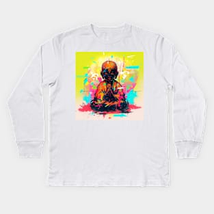 Mystical Doodle Meditator Kids Long Sleeve T-Shirt